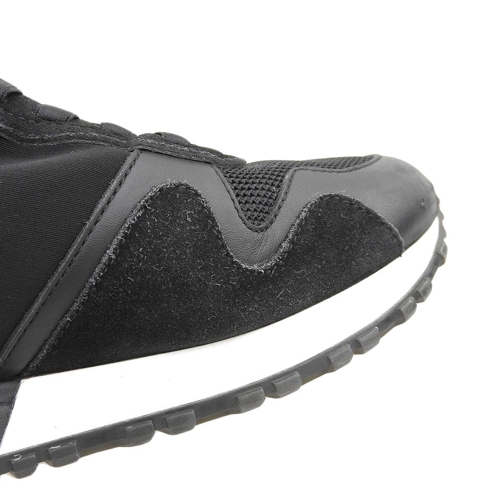 Louis Vuitton Run Away LV Circle Logo Low Cut Sneakers Leather Mesh Suede Black — view 3