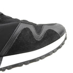Louis Vuitton Run Away LV Circle Logo Low Cut Sneakers Leather Mesh Suede Black — view 3