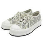 Dior Walk'n' Oblique Embroidered Platform Sneakers Gray
