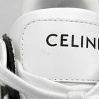 Celine Lace Up Low Sneakers White Black — view 3
