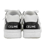 Celine Lace Up Low Sneakers White Black — view 5