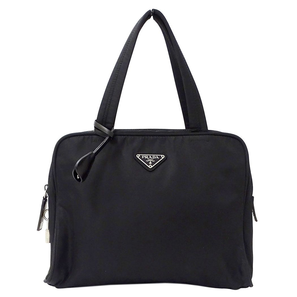 Prada Bag Handbag Nylon Black Logo