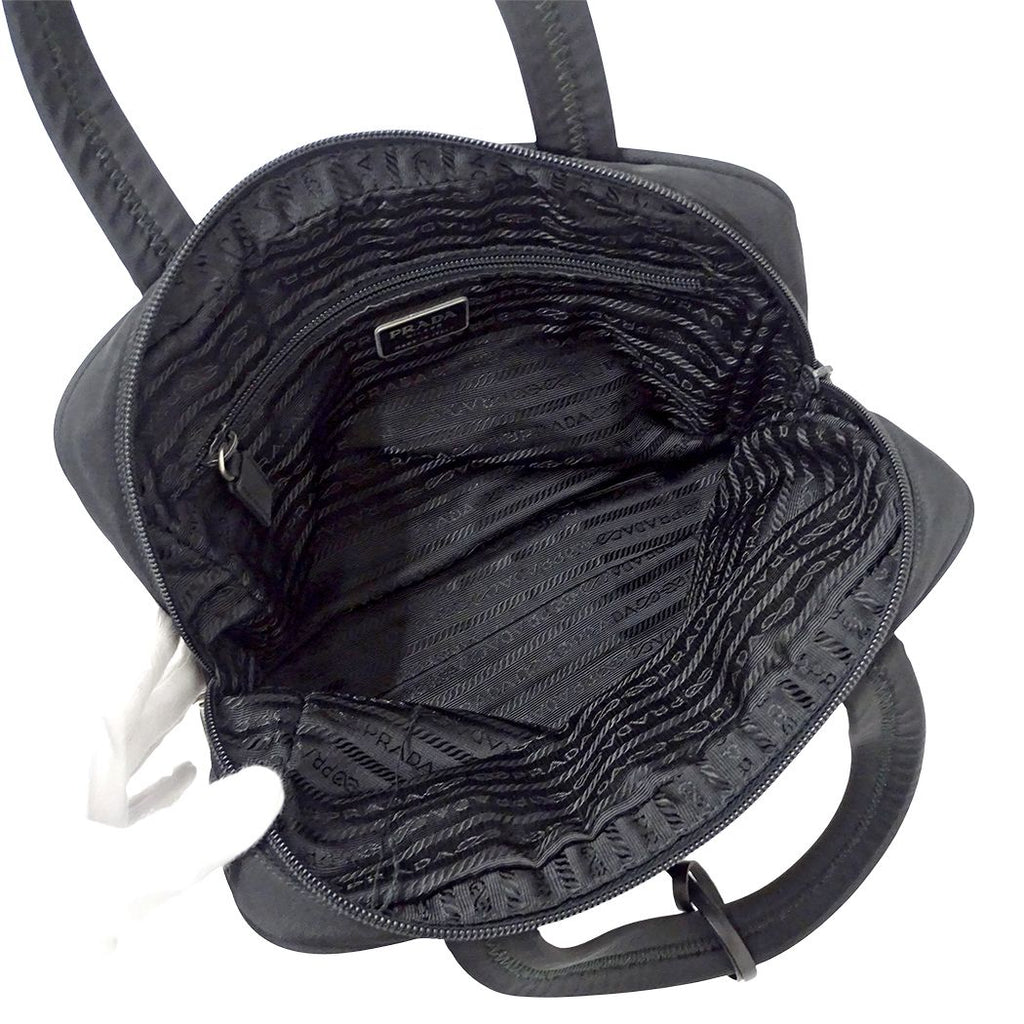 Prada Bag Handbag Nylon Black Logo — view 5