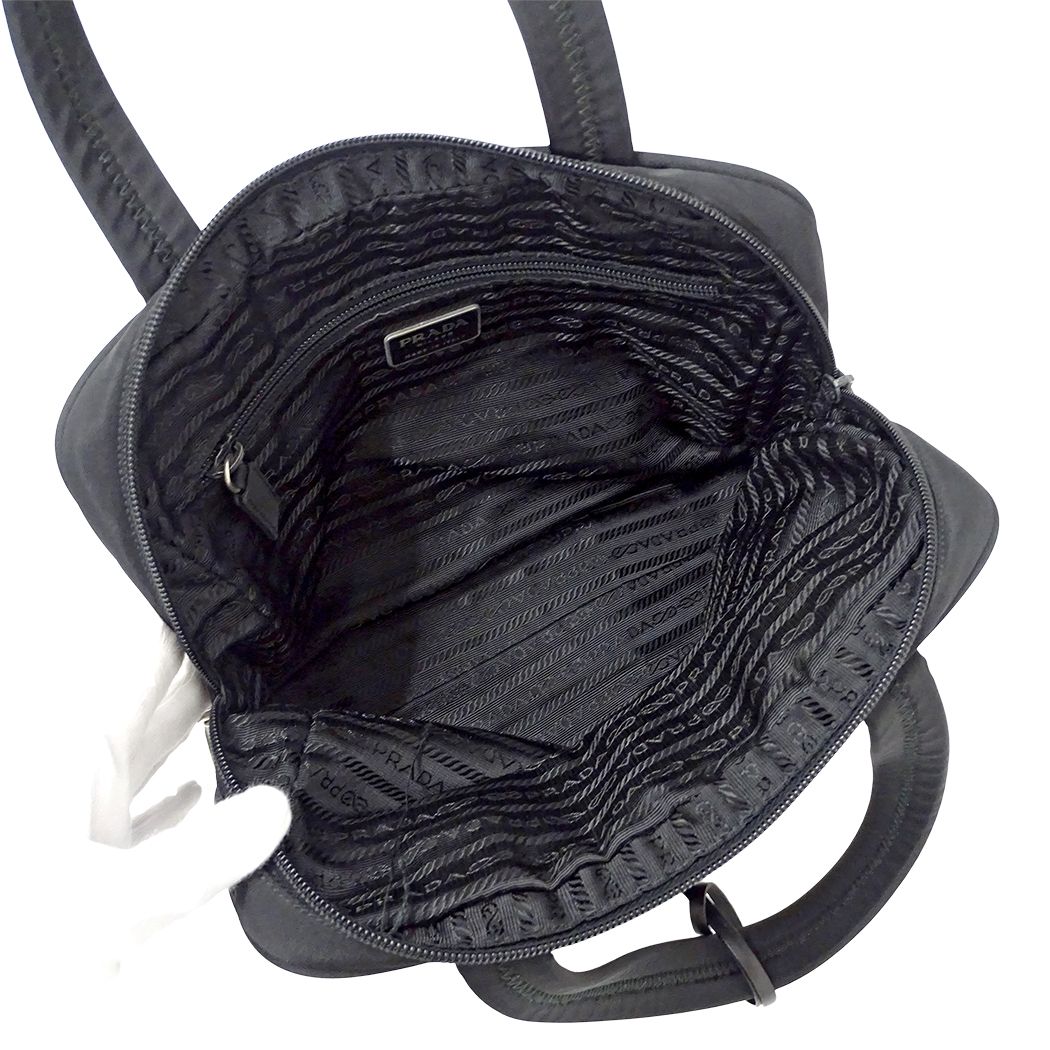 Prada Bag Handbag Nylon Black Logo — view 5