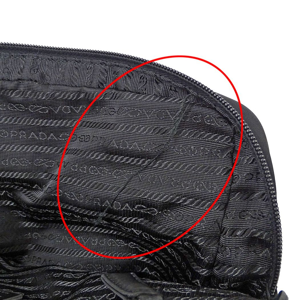 Prada Bag Handbag Nylon Black Logo — view 9