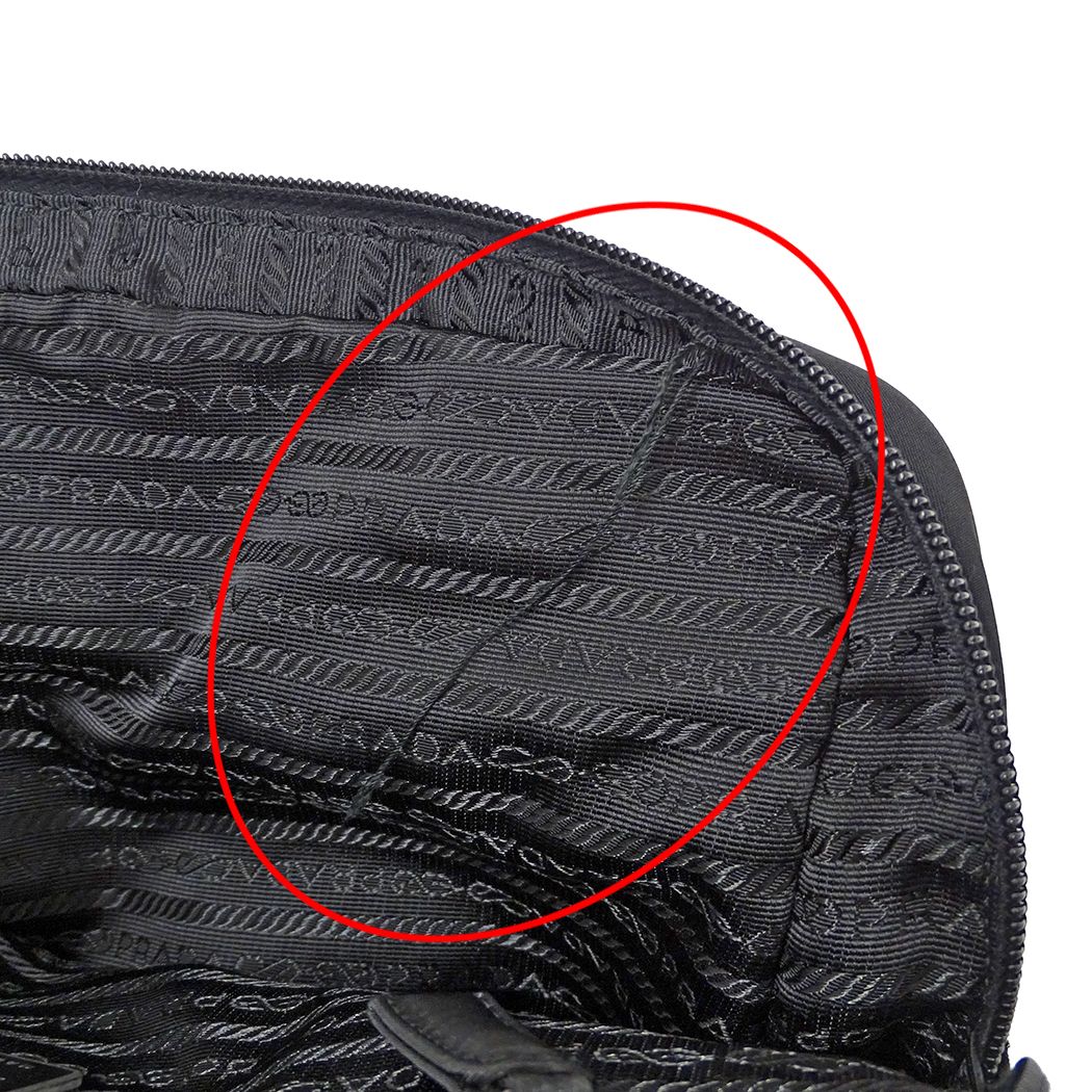 Prada Bag Handbag Nylon Black Logo — view 9