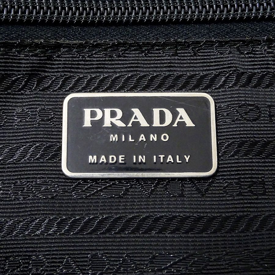 Prada Bag Handbag Nylon Black Logo — view 6