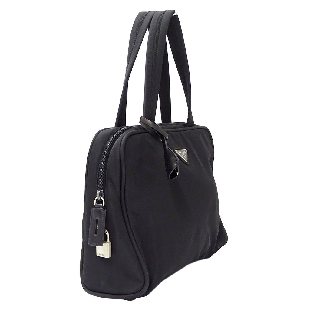 Prada Bag Handbag Nylon Black Logo — view 4