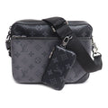 Louis Vuitton Trio Messenger Shoulder Bag Monogram Eclipse Gray