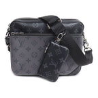Louis Vuitton Trio Messenger Shoulder Bag Monogram Eclipse Gray