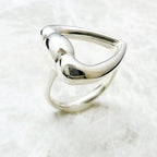 Gucci Horsebit Heart Silver Ring — view 4