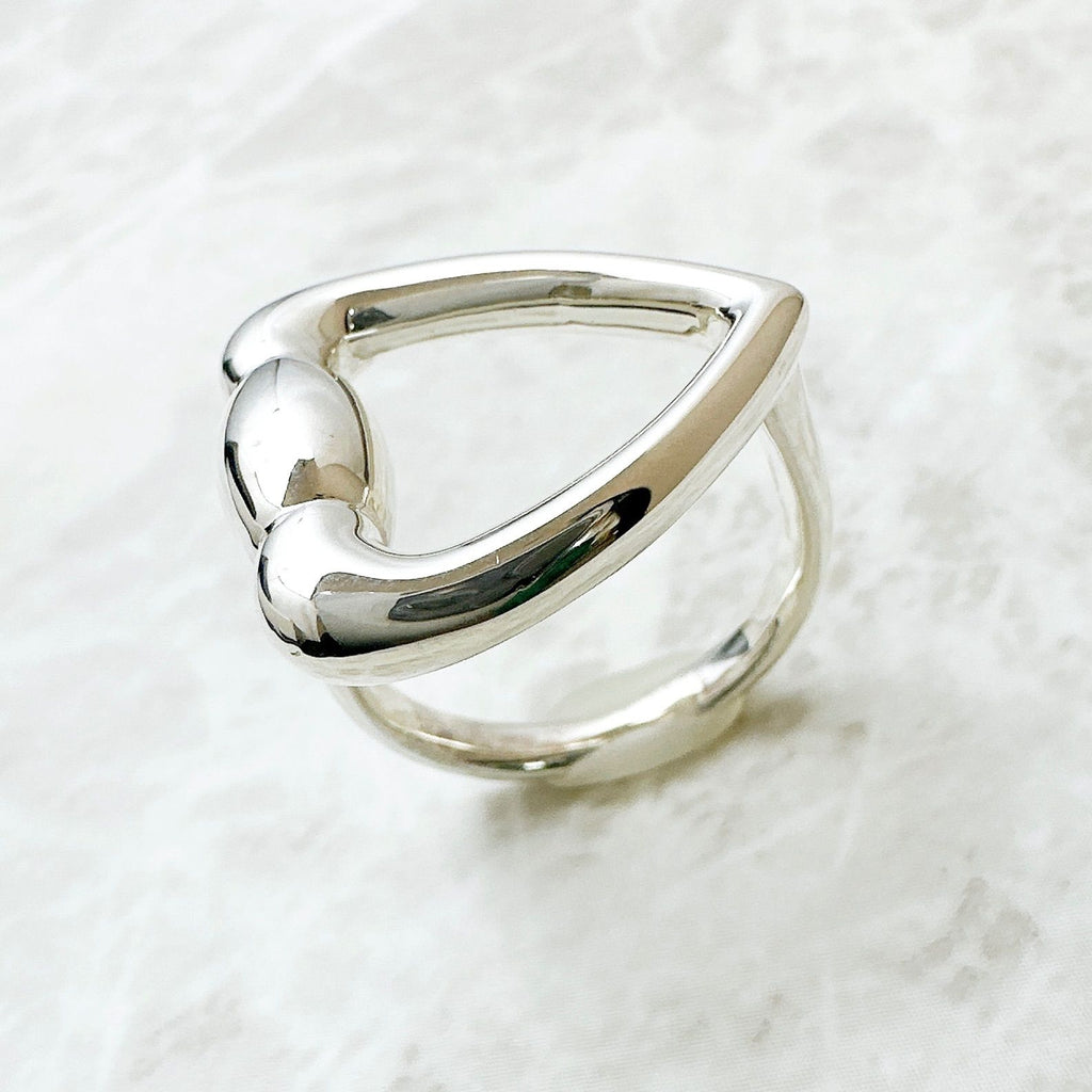 Gucci Horsebit Heart Silver Ring — view 3