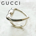 Gucci Horsebit Heart Silver Ring