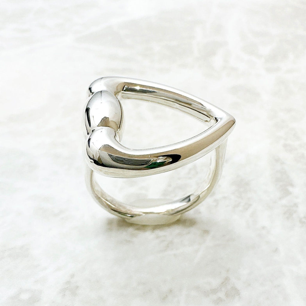 Gucci Horsebit Heart Silver Ring — view 2