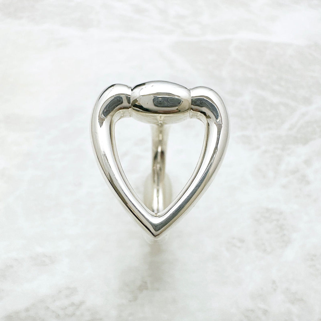 Gucci Horsebit Heart Silver Ring — view 5
