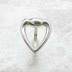 Gucci Horsebit Heart Silver Ring — view 5