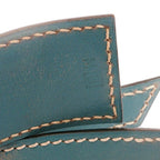 Hermes Touareg Blue Jean Leather Bangle Bracelet Alloy — view 4