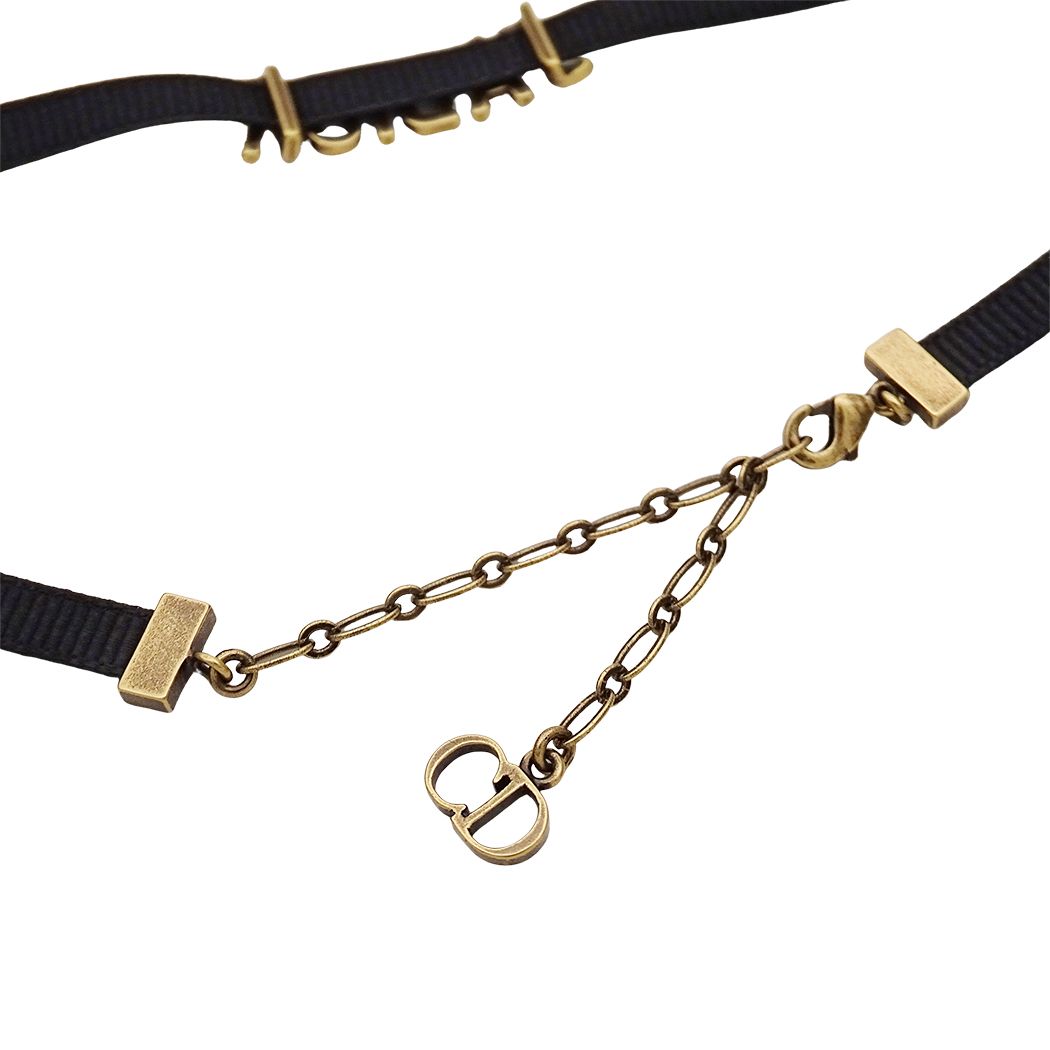 Dior Choker J'adior Gold Black Logo Necklace — view 3