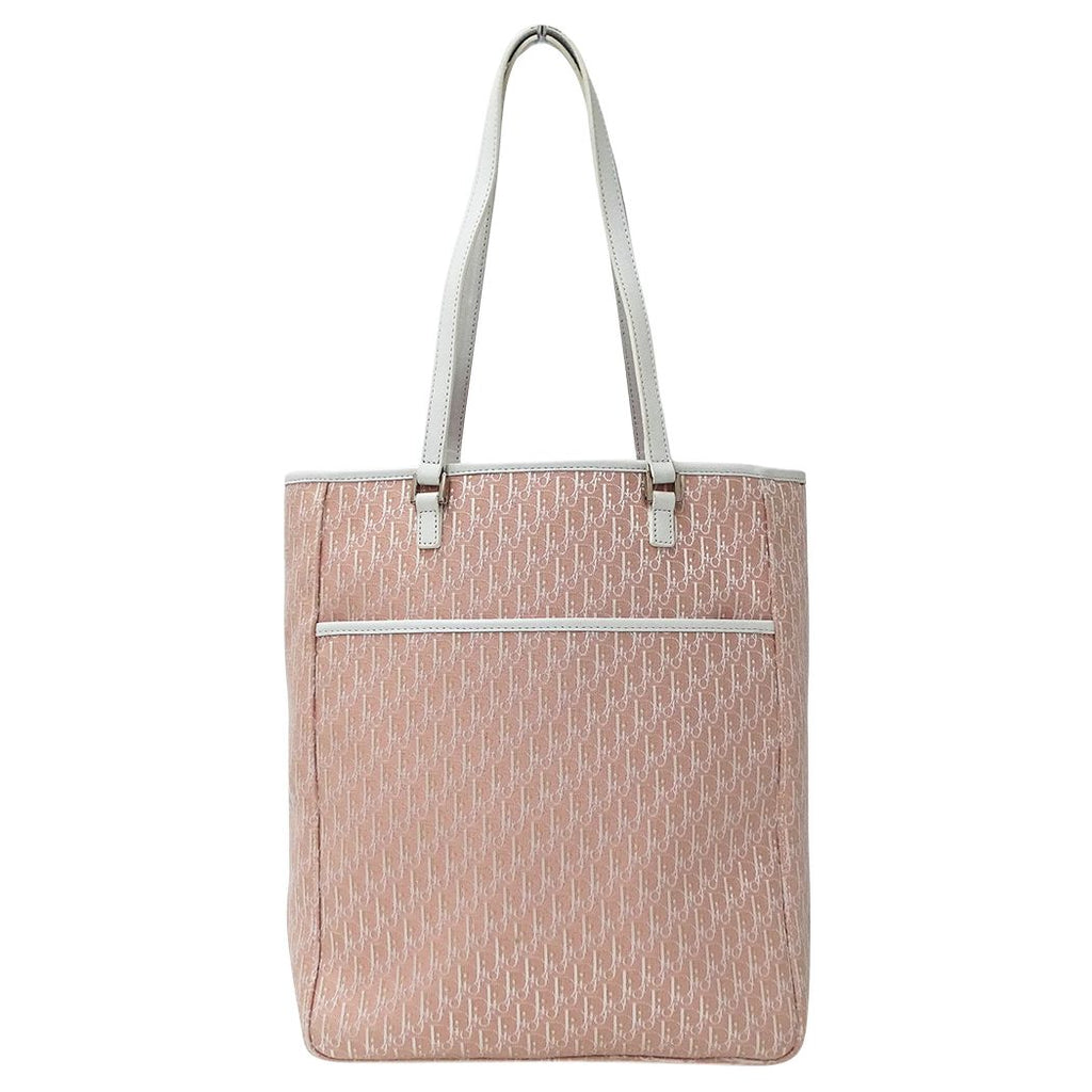 Dior Tote Trotter Canvas Pink White