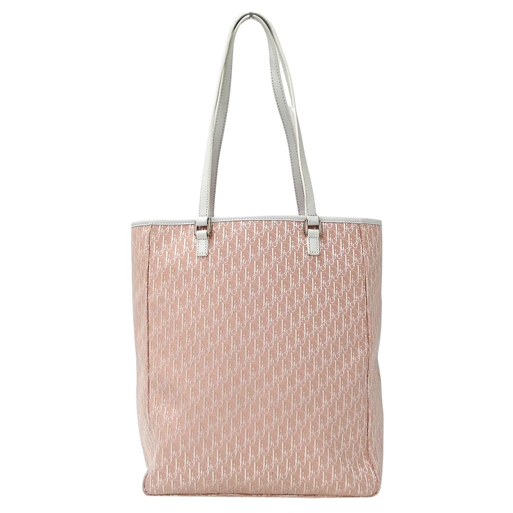 Dior Tote Trotter Canvas Pink White — view 2