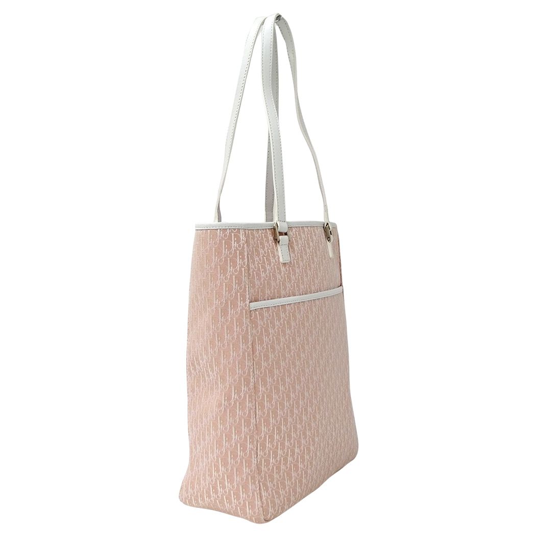 Dior Tote Trotter Canvas Pink White — view 4