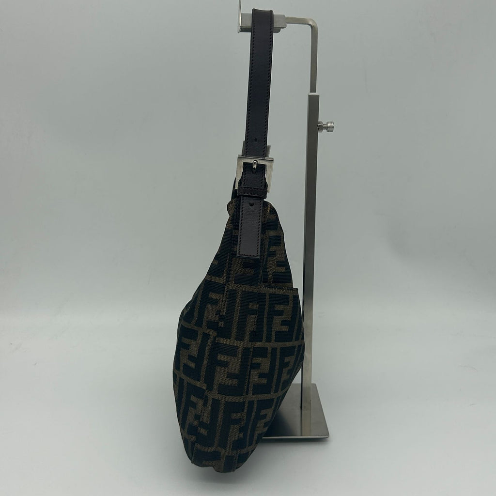 Fendi Zucca Brown Canvas Shoulder — view 3