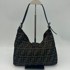 Fendi Zucca Brown Canvas Shoulder — view 2