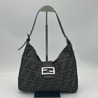 Fendi Zucca Brown Canvas Shoulder