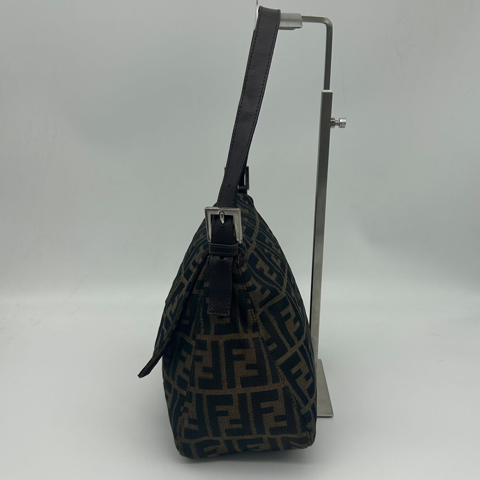 Fendi Zucca Shoulder Canvas Leather Brown — view 4