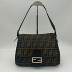 Fendi Zucca Shoulder Canvas Leather Brown