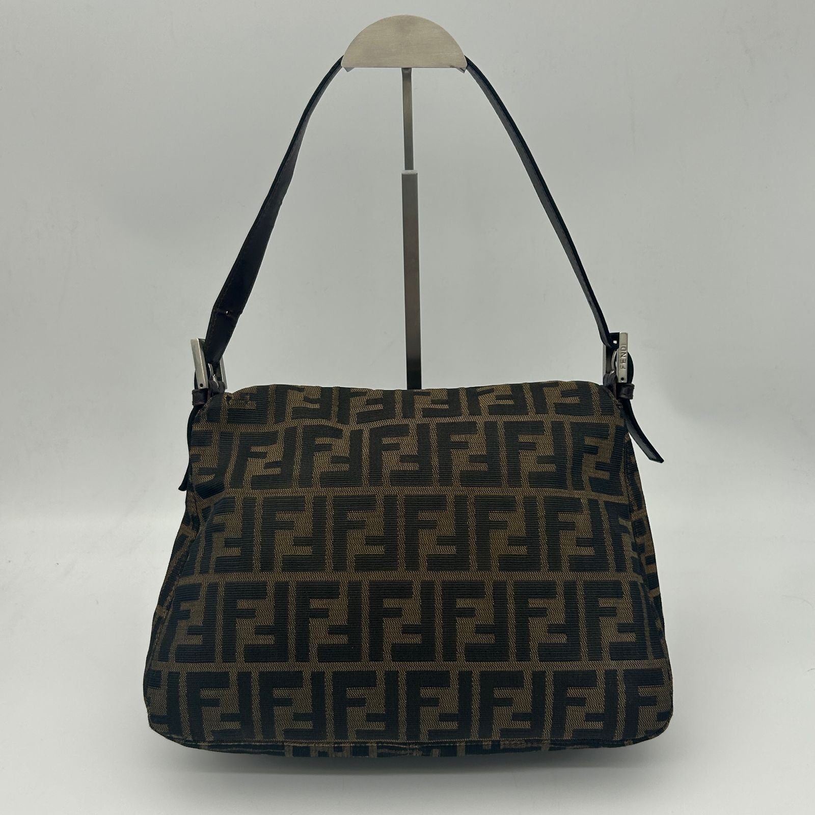 Fendi Zucca Shoulder Canvas Leather Brown — view 2