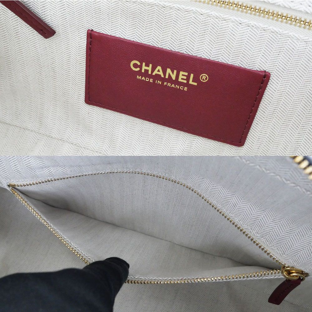 Chanel Maxi Camera Bag Black Gold Lambskin — view 6