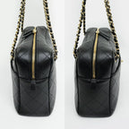 Chanel Maxi Camera Bag Black Gold Lambskin — view 2