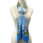 Hermes Scarf Carre 90 le Geographe Geographer Silk Blue Multicolor Australia — view 4