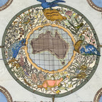 Hermes Scarf Carre 90 le Geographe Geographer Silk Blue Multicolor Australia — view 2