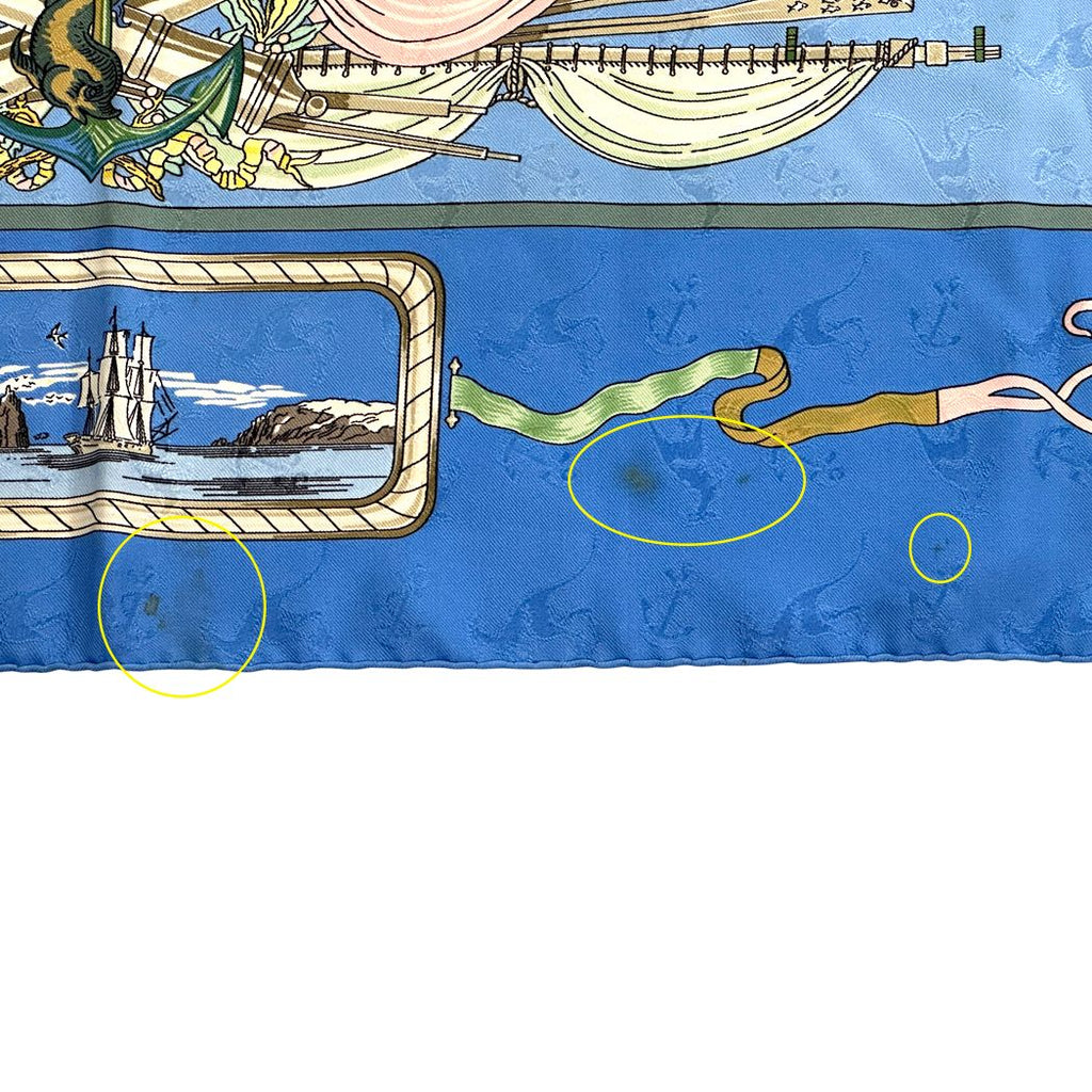 Hermes Scarf Carre 90 le Geographe Geographer Silk Blue Multicolor Australia — view 5