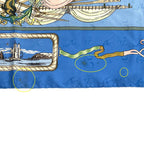 Hermes Scarf Carre 90 le Geographe Geographer Silk Blue Multicolor Australia — view 5
