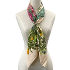 Hermes Scarf Carre 90 Passiflores Passion Flower Silk Beige Multicolor Plant — view 5