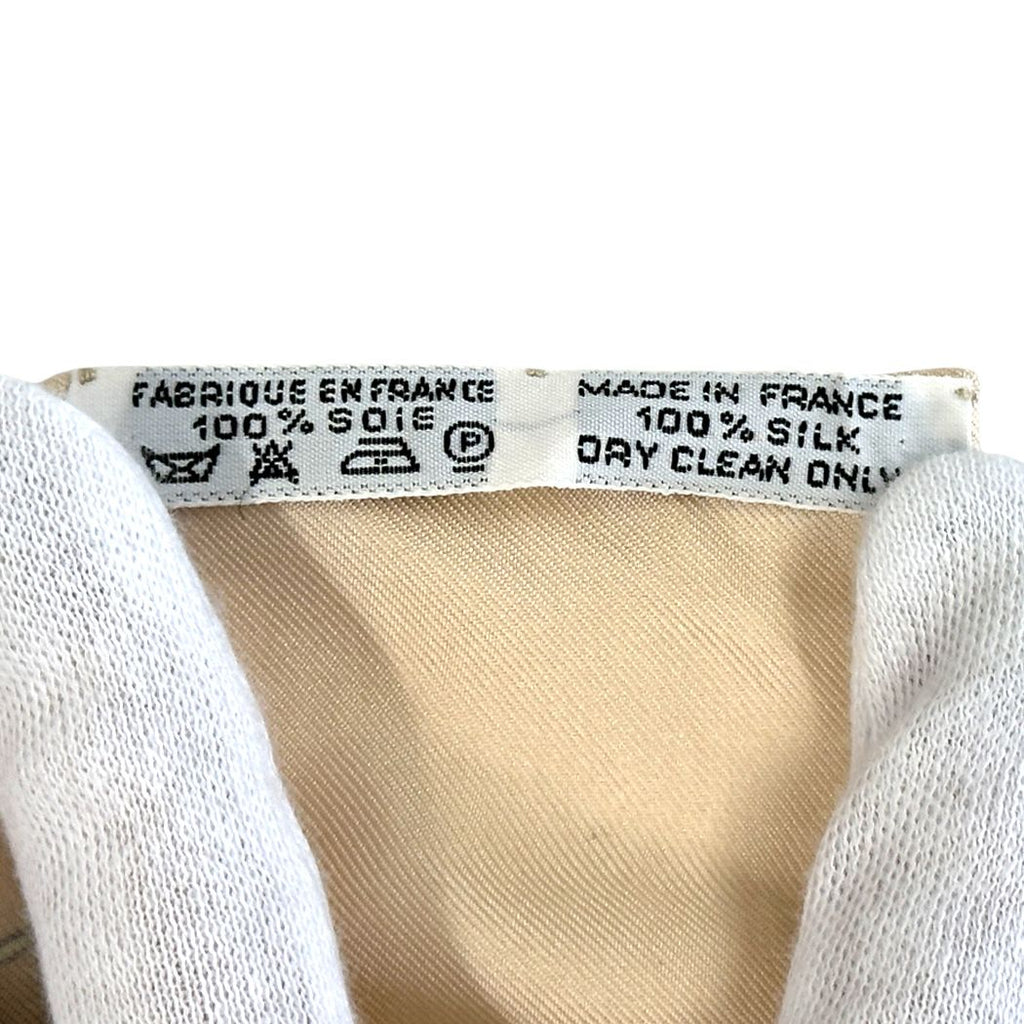 Hermes Scarf Carre 90 Passiflores Passion Flower Silk Beige Multicolor Plant — view 4