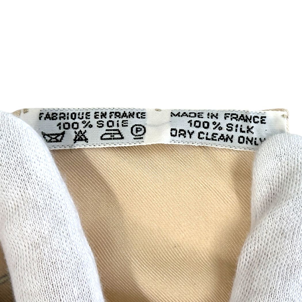 Hermes Scarf Carre 90 Passiflores Passion Flower Silk Beige Multicolor Plant — view 4