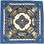 Hermes Scarf Carre 90 L'entente Cordiale Franco British Alliance Silk Blue