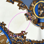 Hermes Scarf Carre 90 L'entente Cordiale Franco British Alliance Silk Blue — view 9