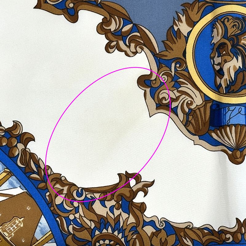 Hermes Scarf Carre 90 L'entente Cordiale Franco British Alliance Silk Blue — view 9