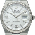 Rolex Land Watch Honeycomb Motif Box 18k White Gold SS