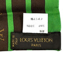 Louis Vuitton Scarf Silk Bandeau Monogram Dot Brown Green — view 5