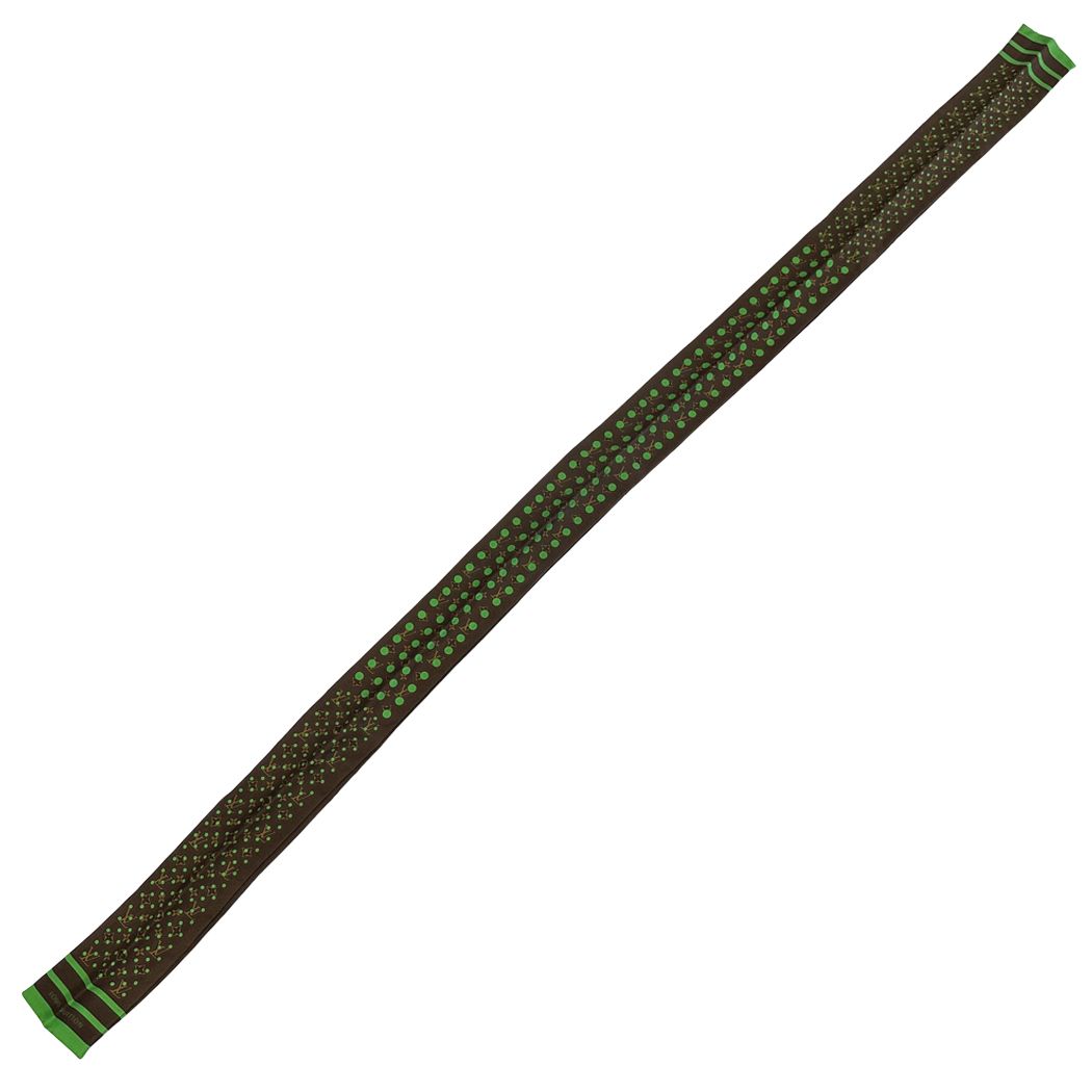 Louis Vuitton Scarf Silk Bandeau Monogram Dot Brown Green — view 6
