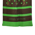 Louis Vuitton Scarf Silk Bandeau Monogram Dot Brown Green — view 4