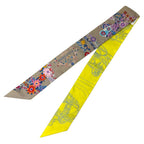 Hermes Scarf Brides de Gala en Fleurs Ceremonial Bridle with Flowers Silk Gray — view 2