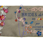 Hermes Scarf Brides de Gala en Fleurs Ceremonial Bridle with Flowers Silk Gray — view 9