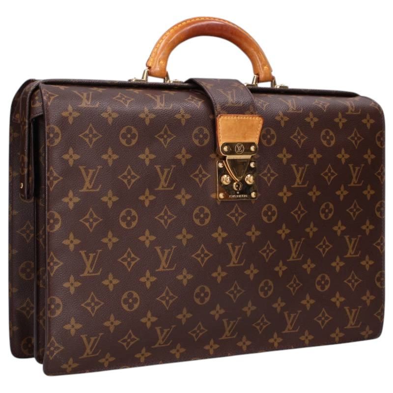 Louis Vuitton Serviette Fermoir Monogram Business Bags Handbag